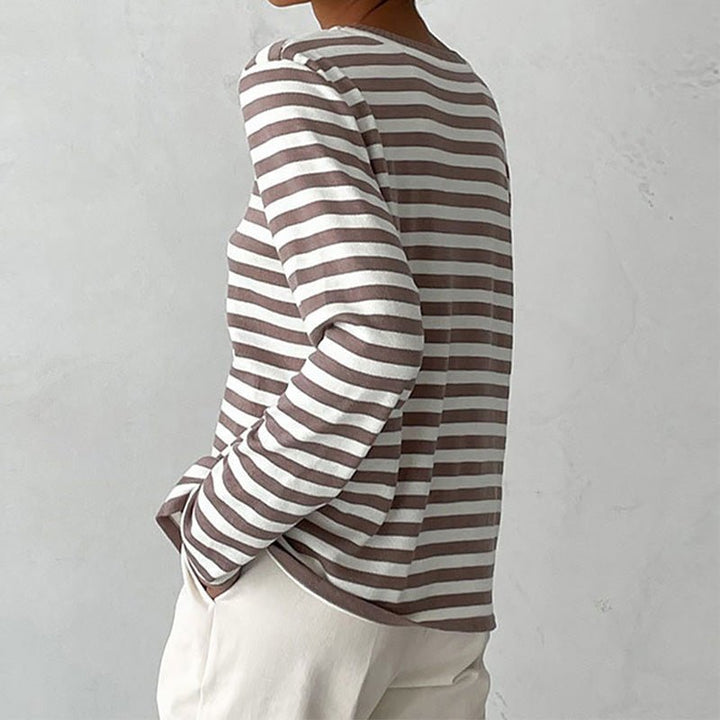 Isabella Conti Chic Striped Long-Sleeve Shirt