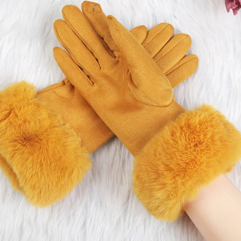 Isabella Conti Faux Fur Winter Gloves