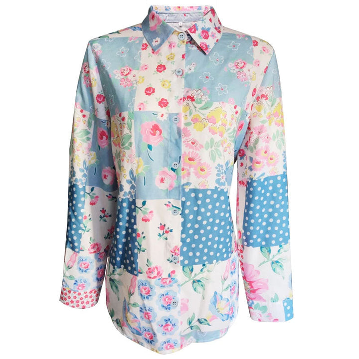 Isabella Conti Long Sleeve Floral Patch Shirt