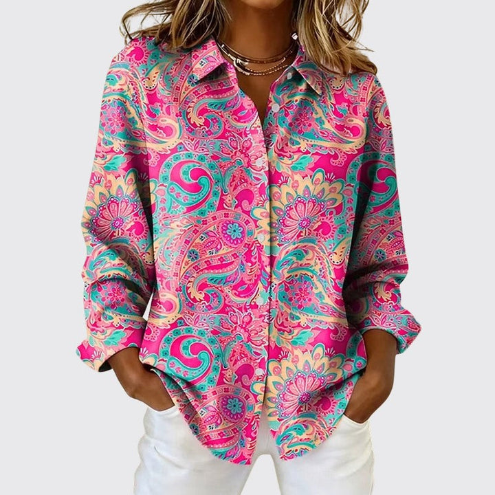 Isabella Conti Paisley Print Button-Up Blouse