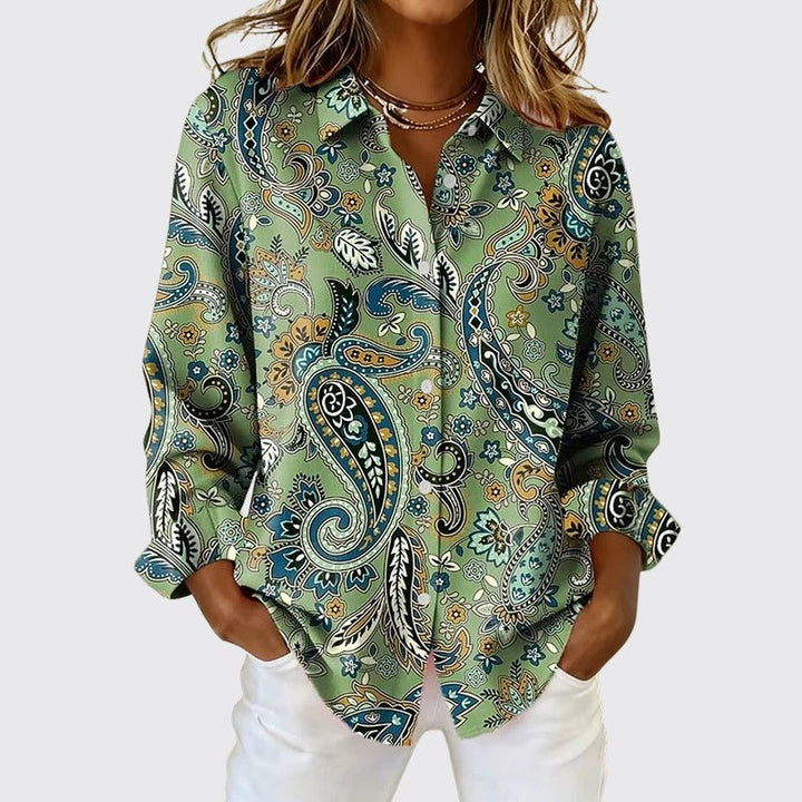 Isabella Conti Paisley Print Button-Up Blouse
