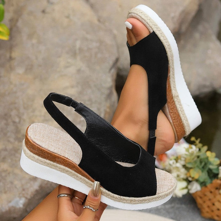 Isabella Conti Platform Sandals with Slingback Strap