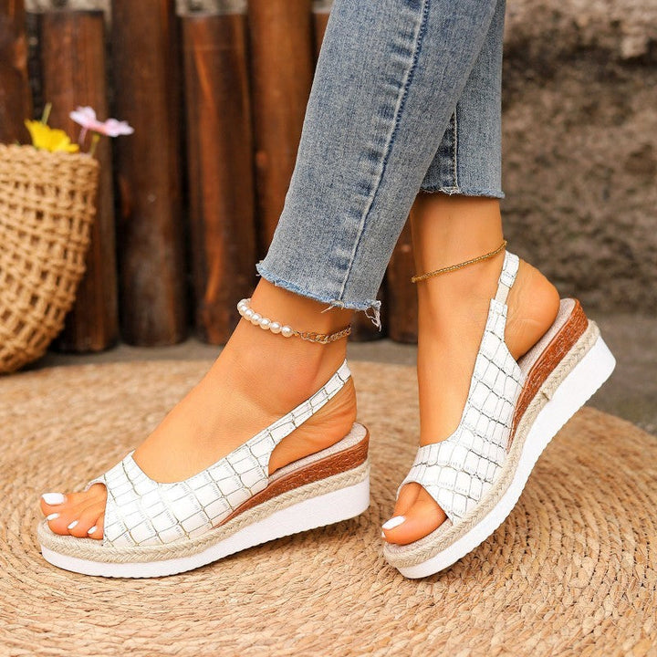 Isabella Conti Platform Sandals with Slingback Strap