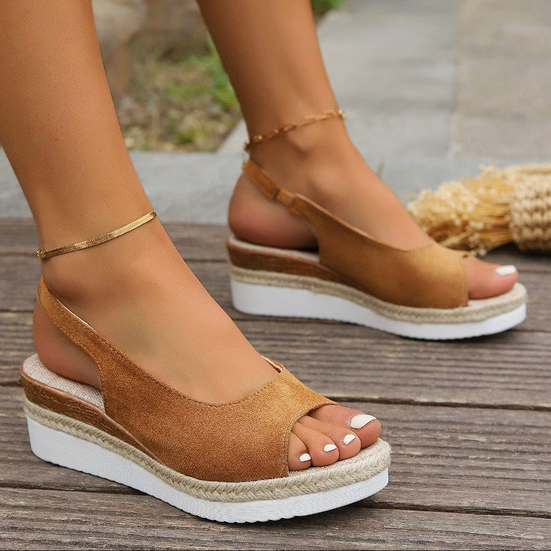 Isabella Conti Platform Sandals with Slingback Strap