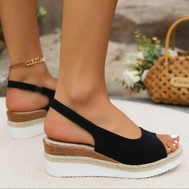 Isabella Conti Platform Sandals with Slingback Strap