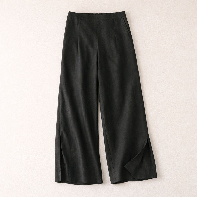 Isabella Conti Wide-Leg Pants with Side Slit