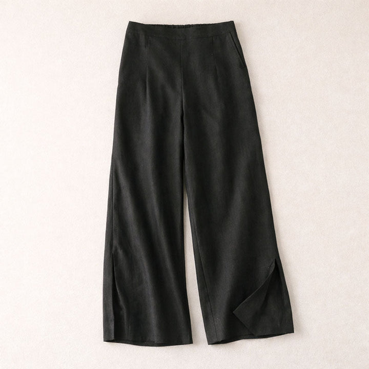 Isabella Conti Wide-Leg Pants with Side Slit
