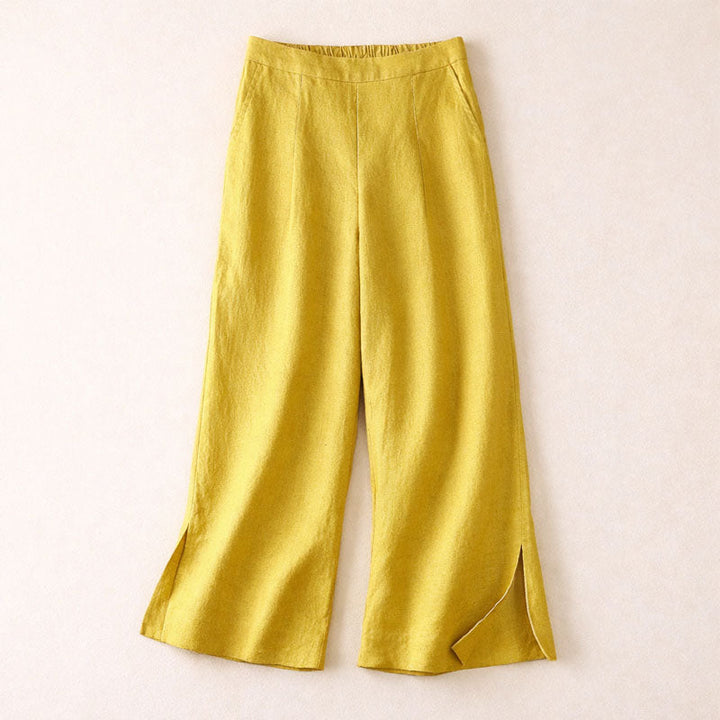 Isabella Conti Wide-Leg Pants with Side Slit