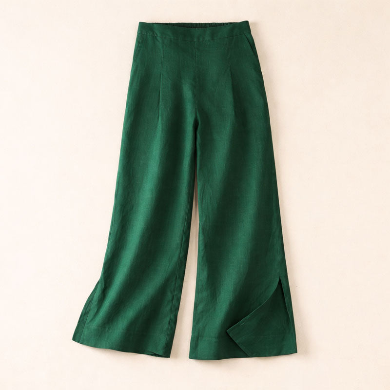 Isabella Conti Wide-Leg Pants with Side Slit