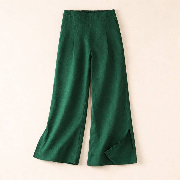 Isabella Conti Wide-Leg Pants with Side Slit