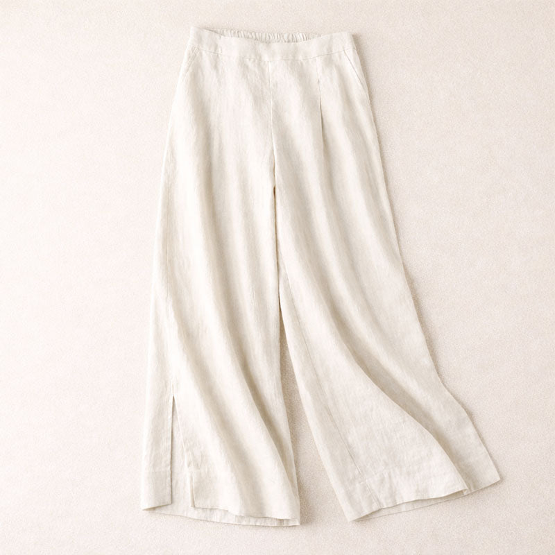 Isabella Conti Wide-Leg Pants with Side Slit