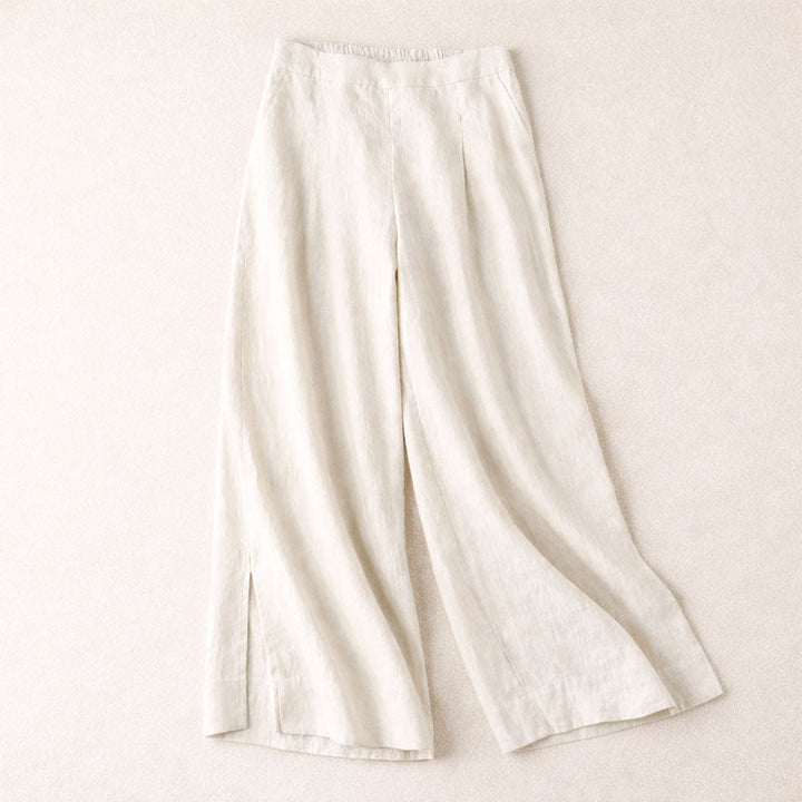 Isabella Conti Wide-Leg Pants with Side Slit