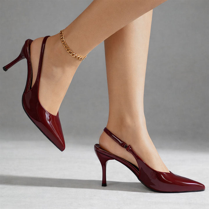 Isabella Conti Glossy Slingback Dress Heels
