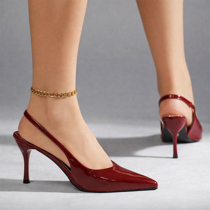 Isabella Conti Glossy Slingback Dress Heels