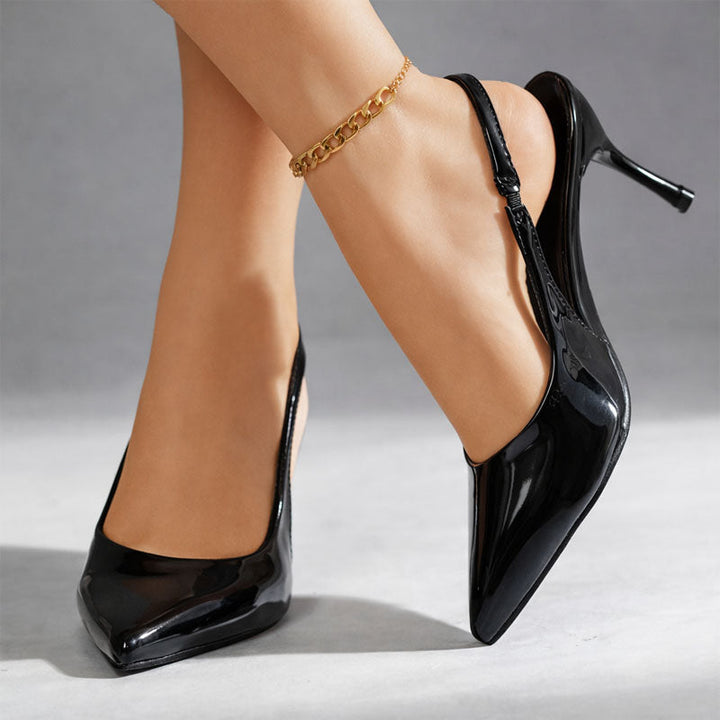Isabella Conti Glossy Slingback Dress Heels