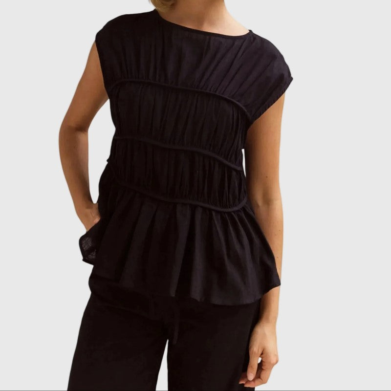 Isabella Conti Sleeveless Peplum Blouse