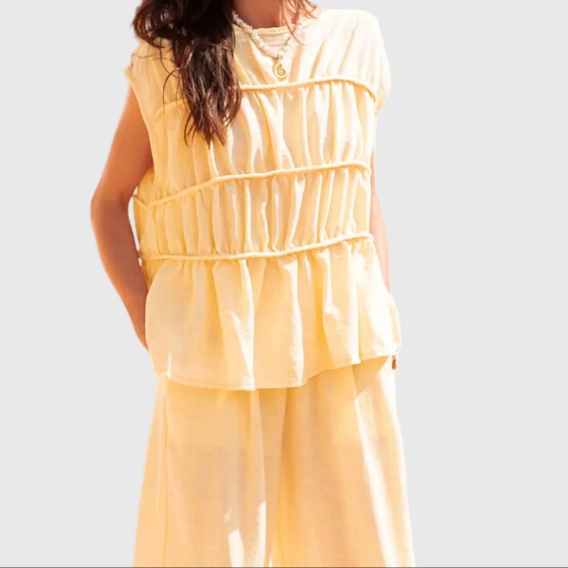 Isabella Conti Sleeveless Peplum Blouse