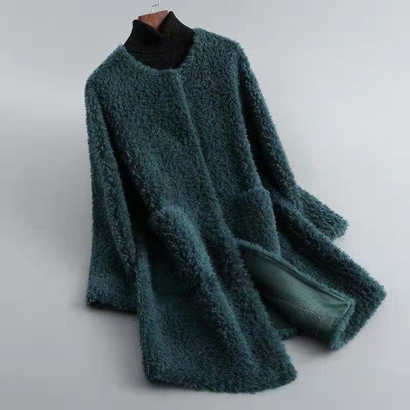 Isabella Conti Velvet-Soft Shearling Coat