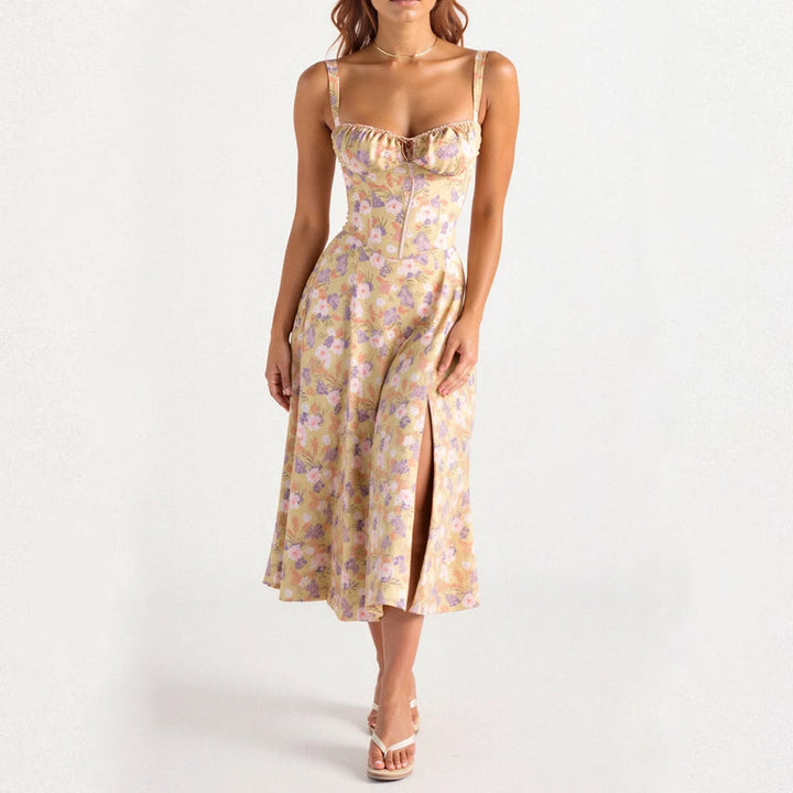Lucia Ferrara Corset Midi Dress