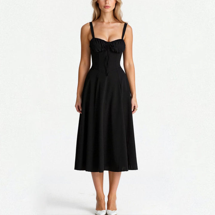 Lucia Ferrara Corset Midi Dress