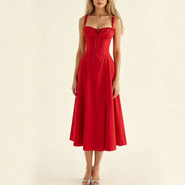 Lucia Ferrara Corset Midi Dress