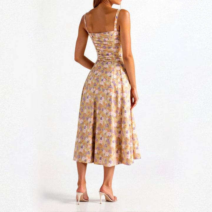 Lucia Ferrara Corset Midi Dress