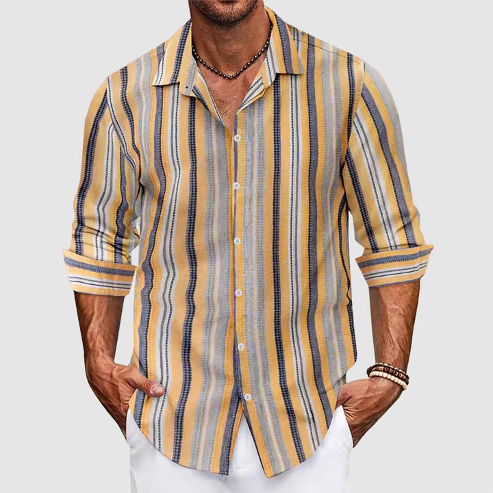 Marco De Luca Striped Linen Shirt