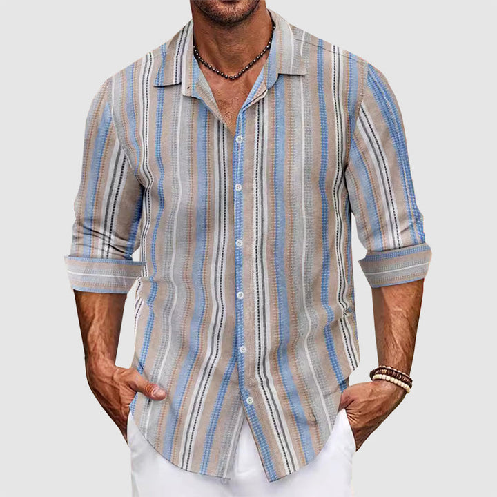 Marco De Luca Striped Linen Shirt