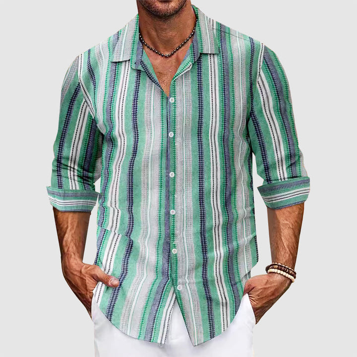 Marco De Luca Striped Linen Shirt