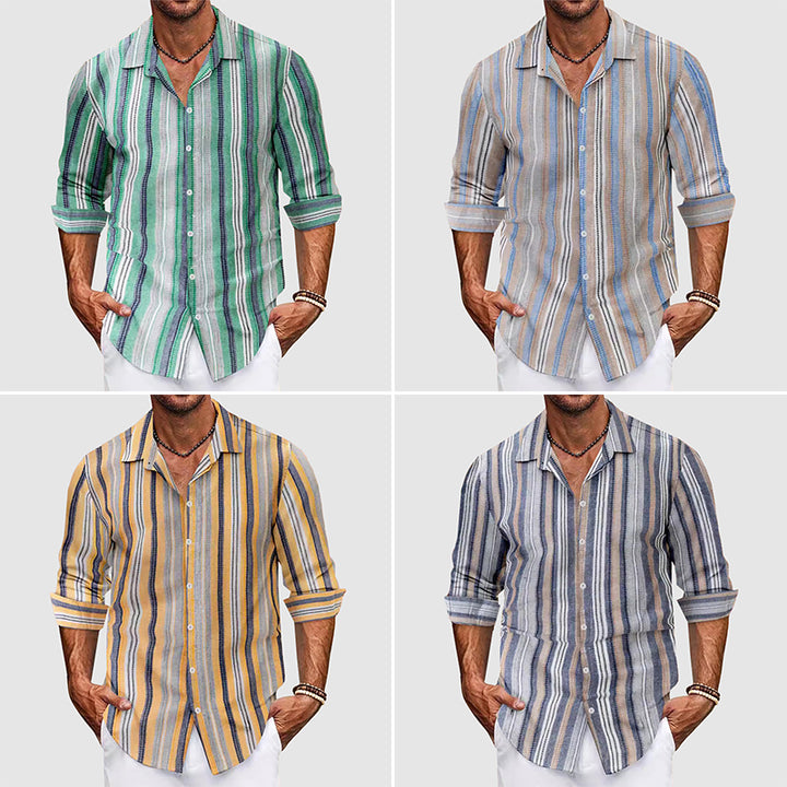 Marco De Luca Striped Linen Shirt