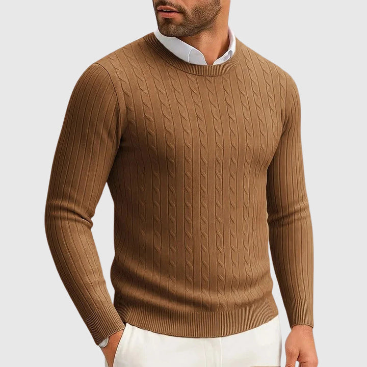 Marco De Luca Cable Knit Sweater