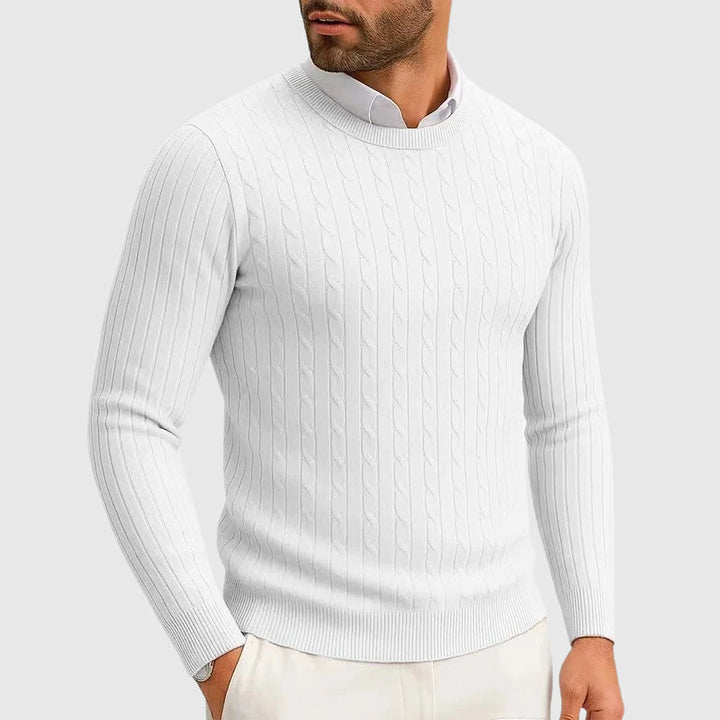 Marco De Luca Cable Knit Sweater
