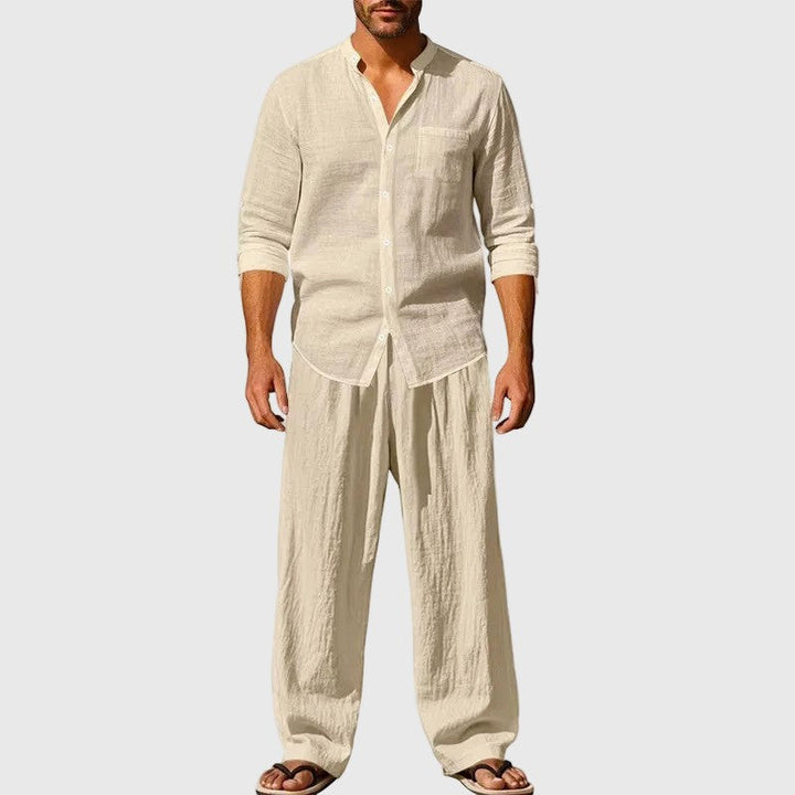 Marco De Luca Linen Loose-Fit Two-Piece Outfit