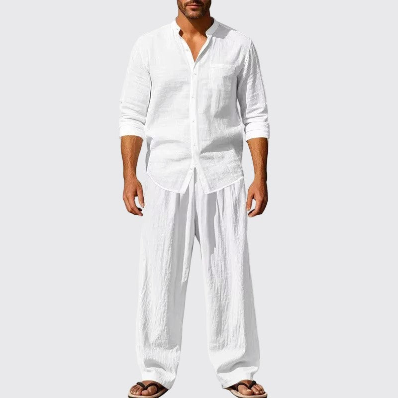 Marco De Luca Linen Loose-Fit Two-Piece Outfit