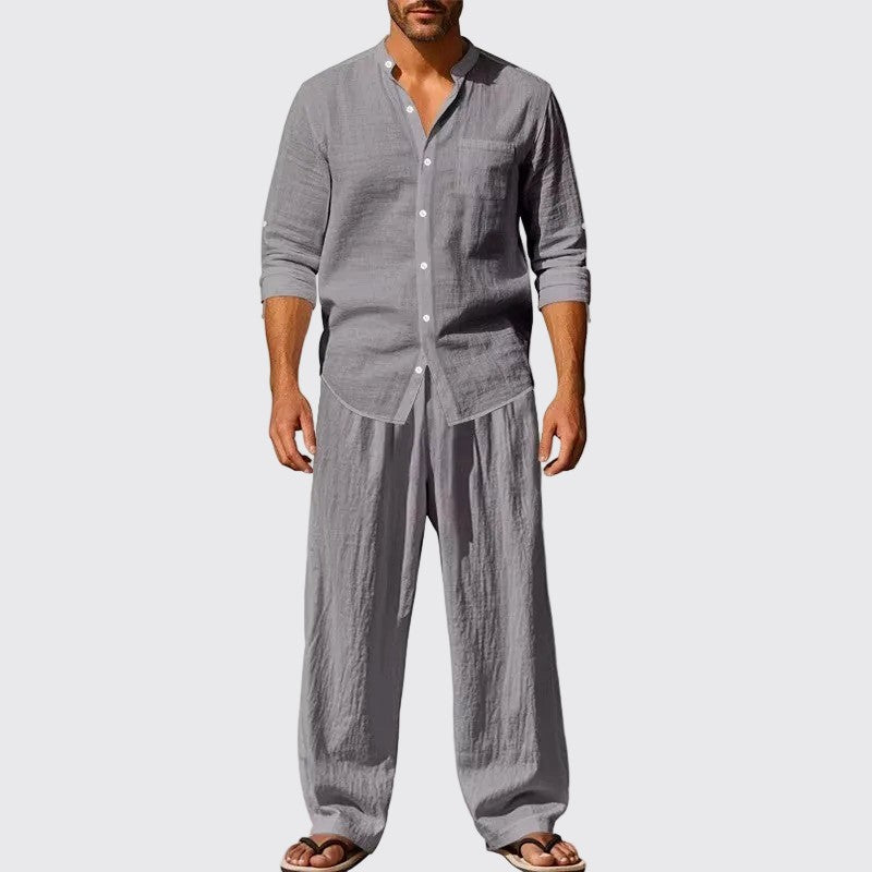 Marco De Luca Linen Loose-Fit Two-Piece Outfit
