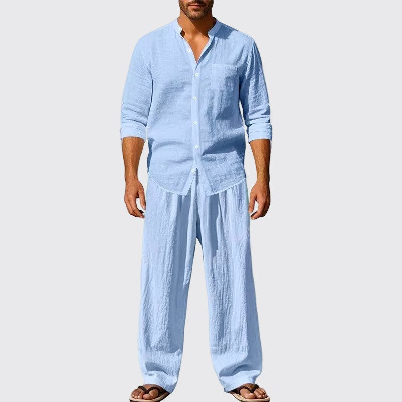 Marco De Luca Linen Loose-Fit Two-Piece Outfit