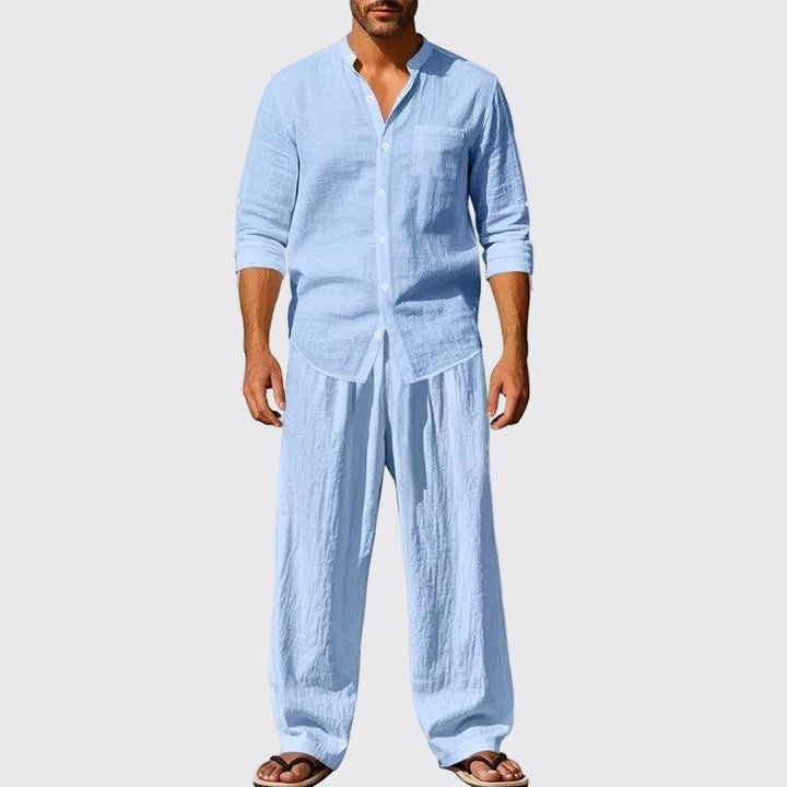 Marco De Luca Linen Loose-Fit Two-Piece Outfit
