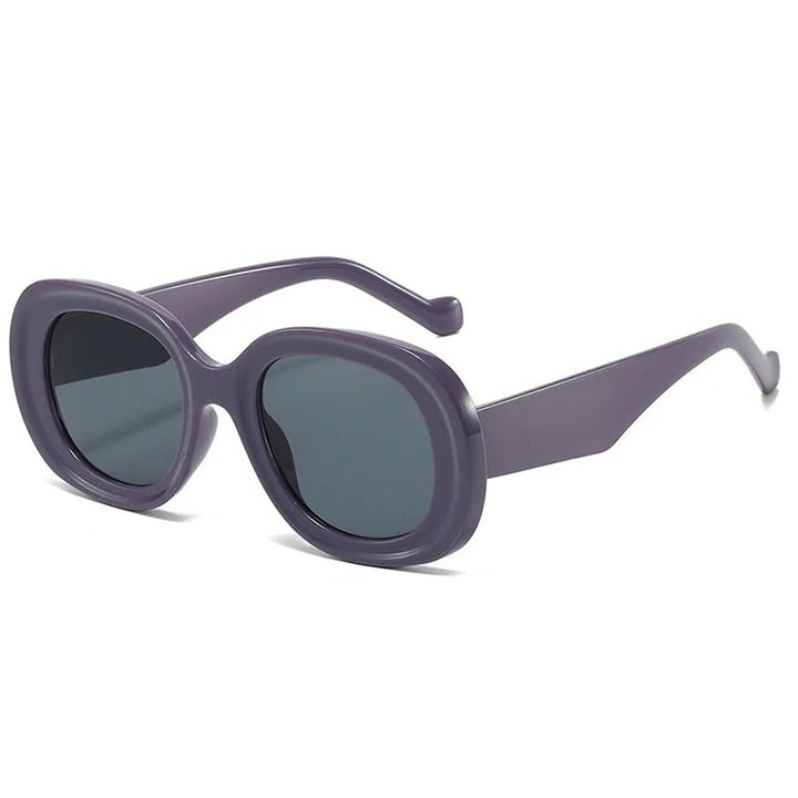 Mona Retro Oval Sunglasses