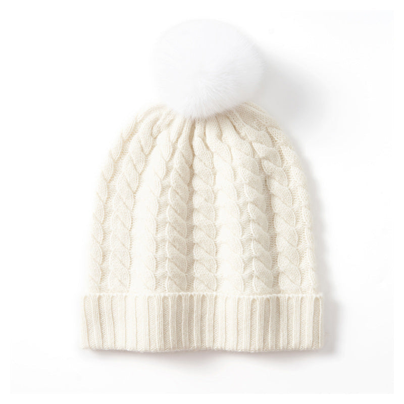 Polar Cable Knit Pom Beanie