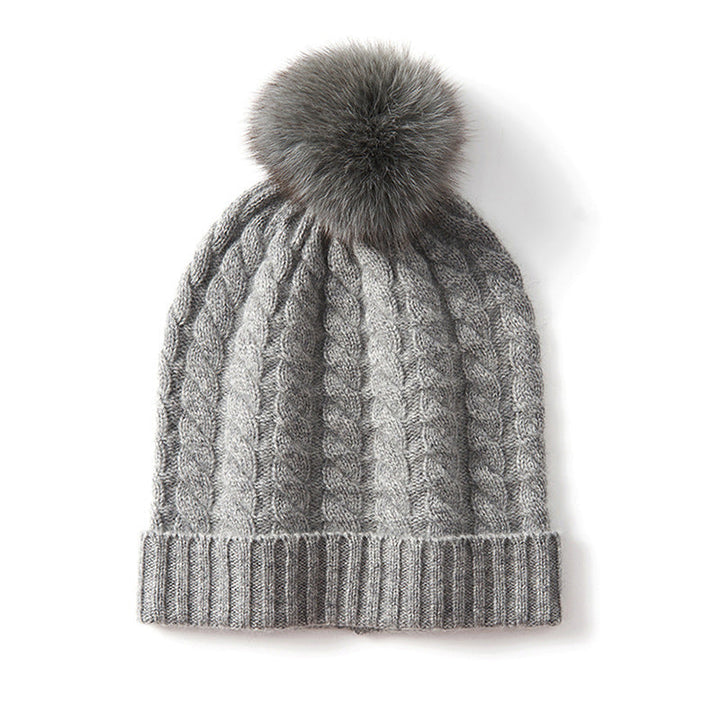 Polar Cable Knit Pom Beanie