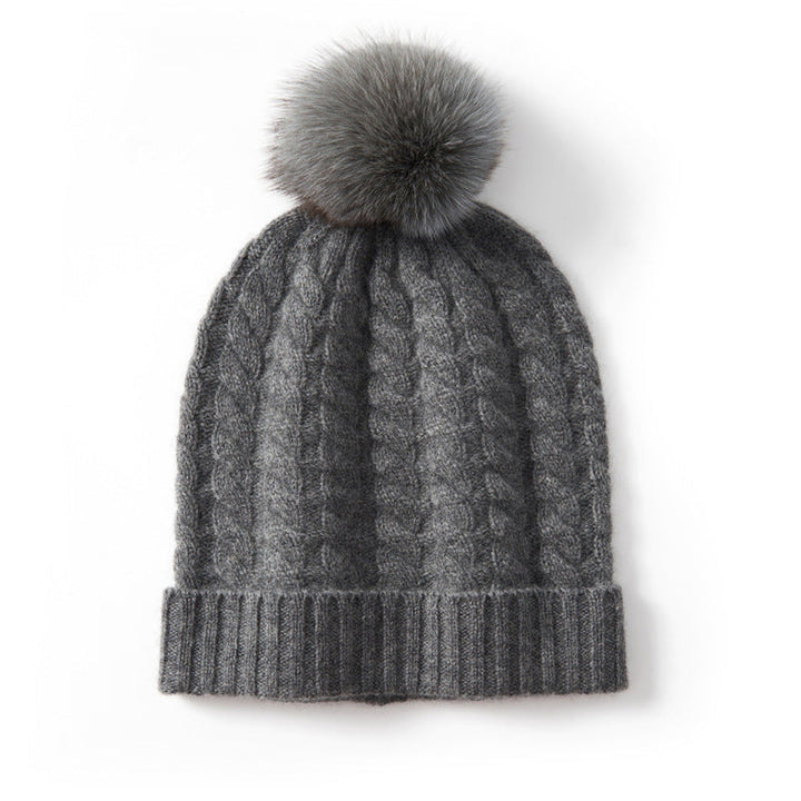 Polar Cable Knit Pom Beanie