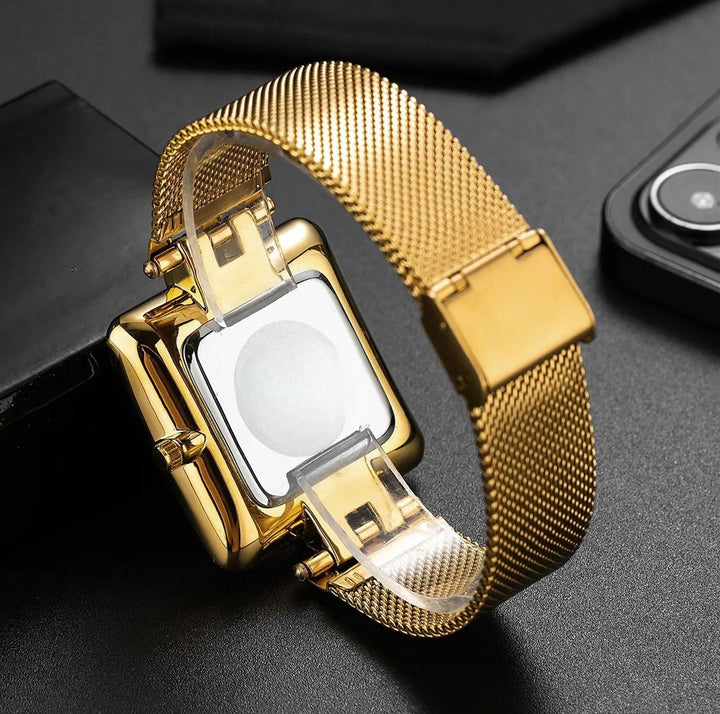 Radiant Bold Gold Mesh Watch
