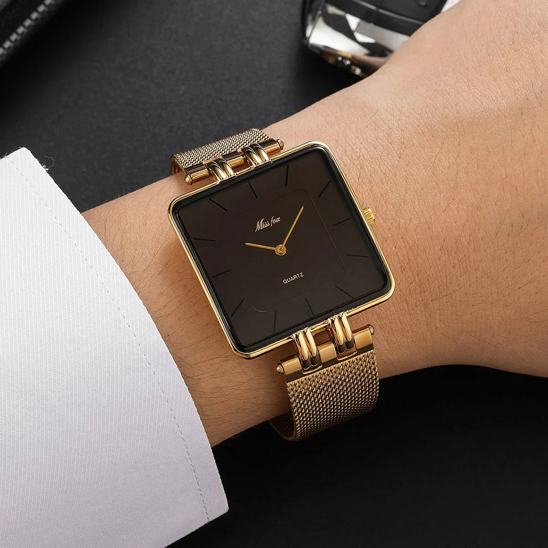 Radiant Bold Gold Mesh Watch