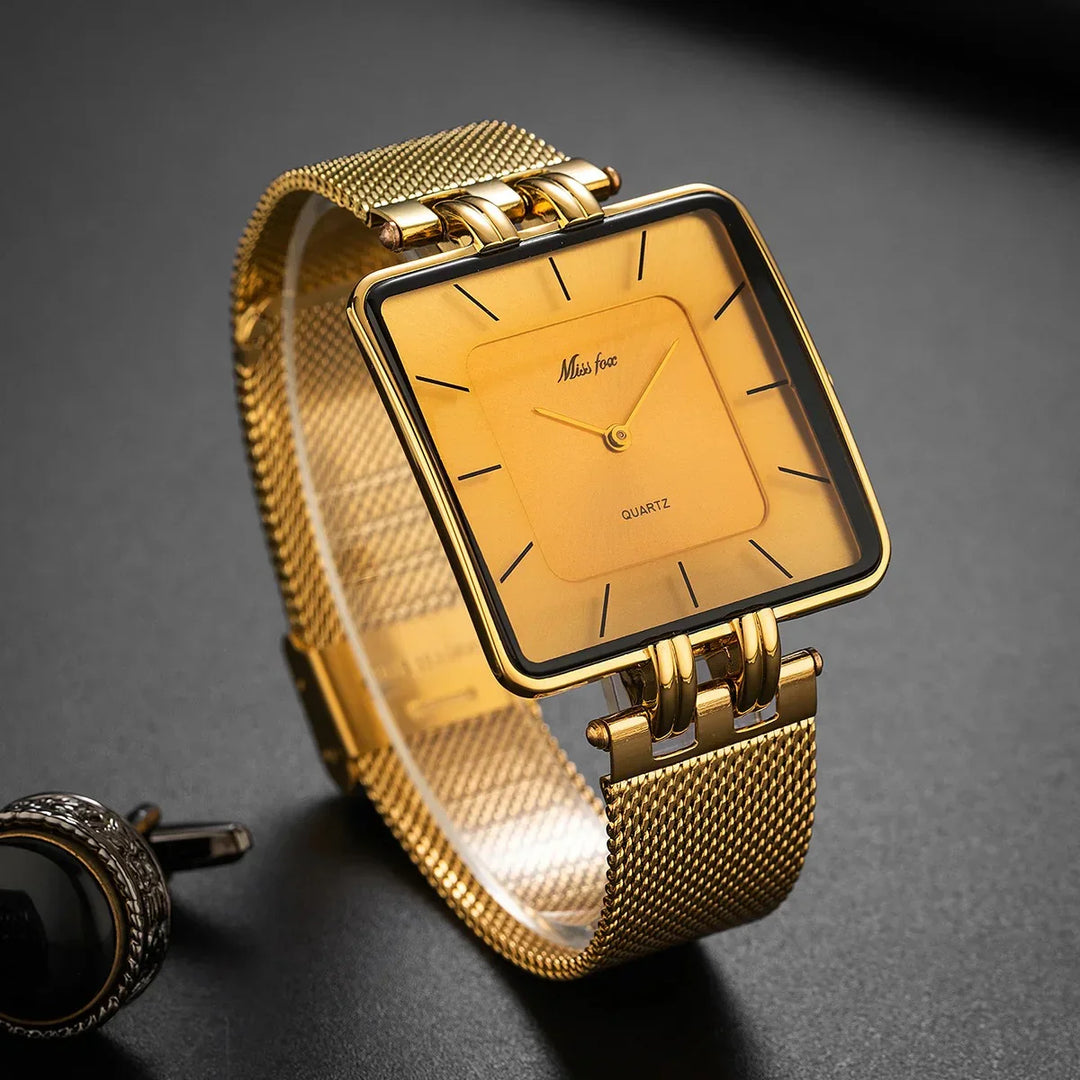 Radiant Bold Gold Mesh Watch