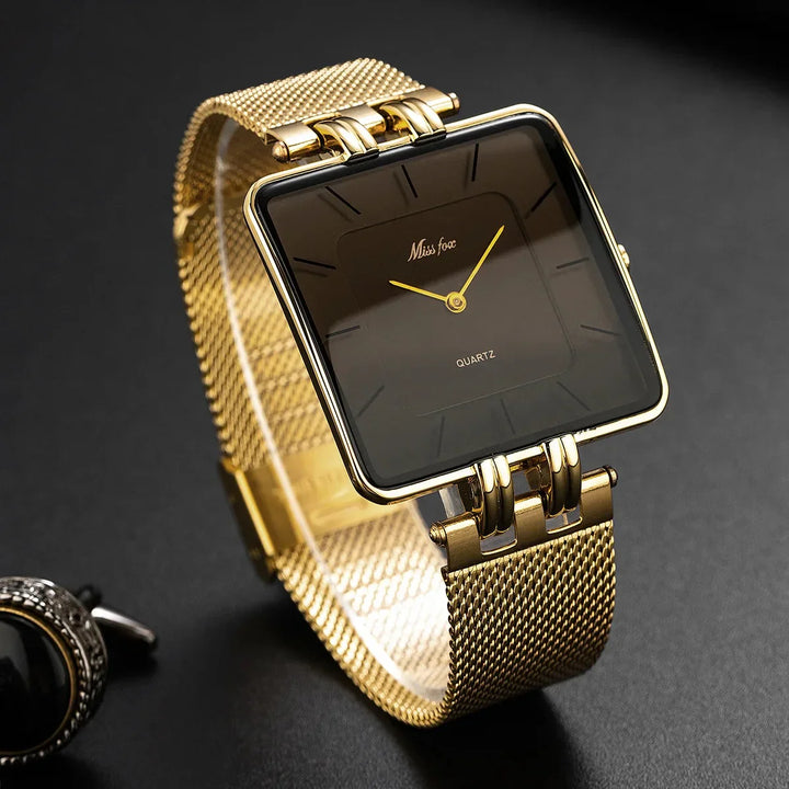 Radiant Bold Gold Mesh Watch