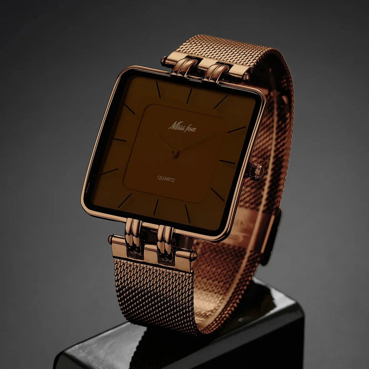 Radiant Bold Gold Mesh Watch