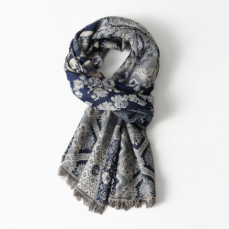 Rowan Woven Jacquard Pattern Scarf