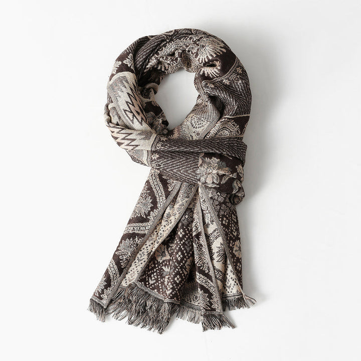 Rowan Woven Jacquard Pattern Scarf