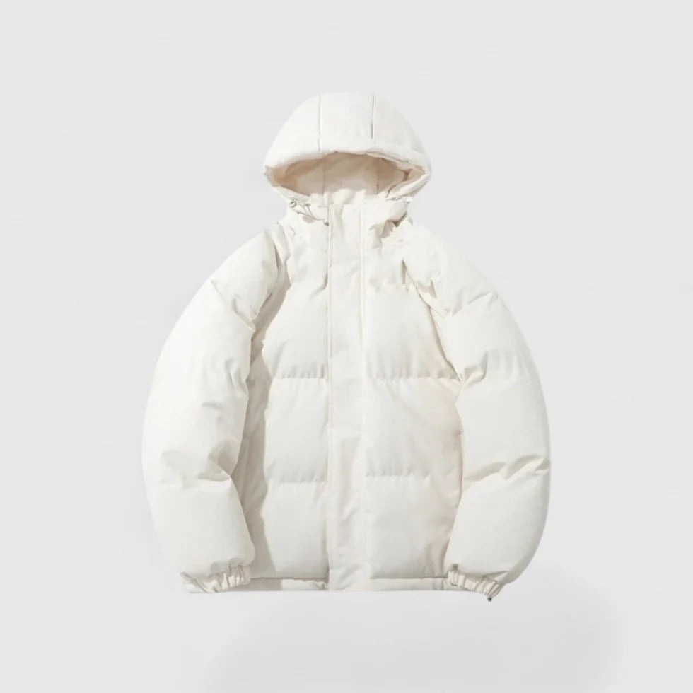 Cassian - Men's Quilted Puffer Jacket with Drawstring Hood