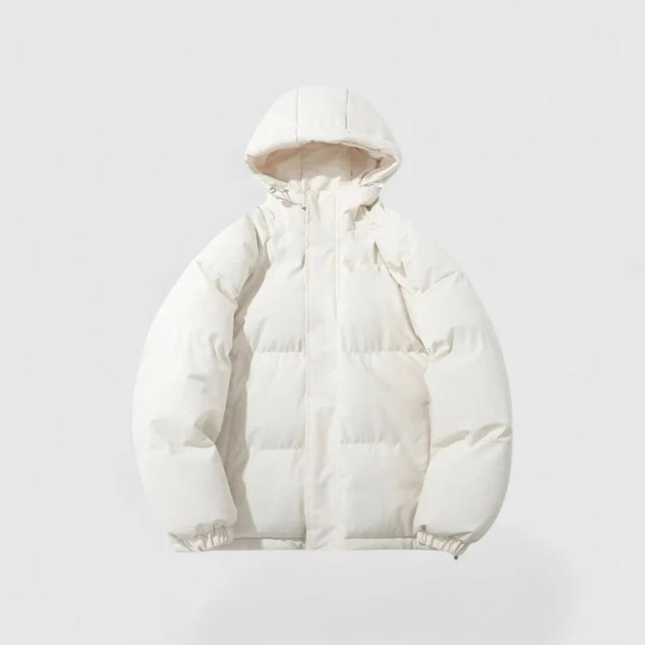 Cassian - Men's Quilted Puffer Jacket with Drawstring Hood